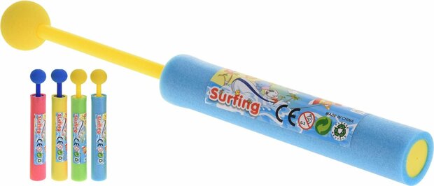 Speelgoed waterpistool van foam met bolletje 21 cm - 2x stuks - Foam waterspuiters