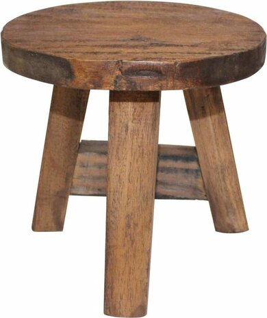 vidaXL Kruk 20x20x23 cm massief gerecycled hout