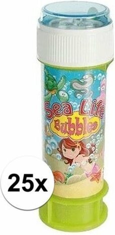25x Bellenblaas zeeleven met spelletje 60 ml