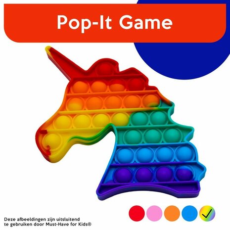Pop It &quot;Rainbow&quot; Eenhoorn - Regenboog - Pop It Fidget Toy - Speelgoed Meisjes &amp; Jongens - Pop It Unicorn