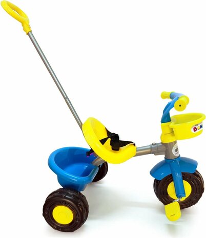 Akar Toys - Bonibike - 3 Wieler Met Duwstang / 3 Wieler / Driewieler Met Duwstang / Driewieler / Loopfiets - Geel