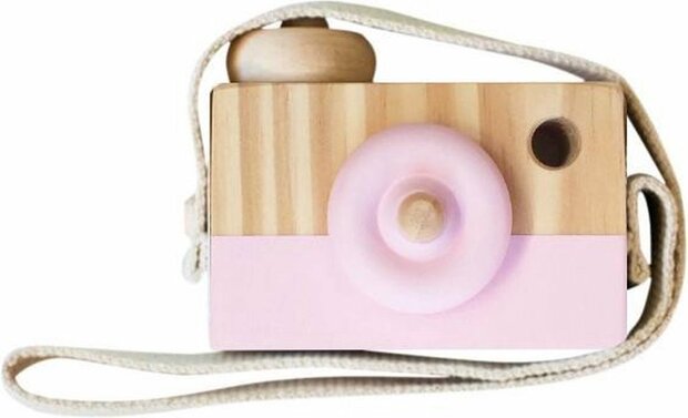 Houten Camera/Fototoestel Speelgoed | Roze | Kinderkamer Baby Accessoire/Decoratie
