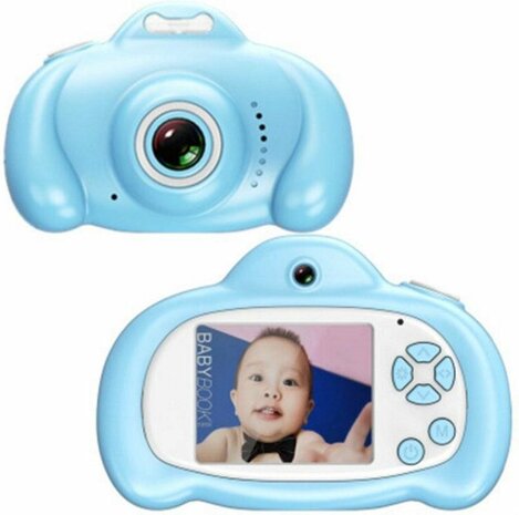 DrPhone PIXEL2 - 2 inch Digitale KinderCamera + 5MP - LED - Auto Focus &ndash; 1080P HD Scherm - Voor Kids &ndash; Blauw
