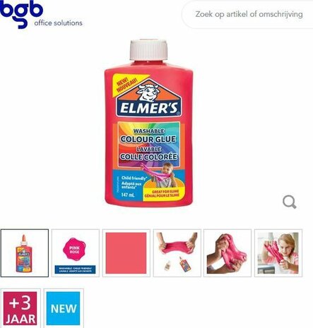 Elmer&#039;s Bastelkleber opaque (undurchsichtig) Pink 147ml