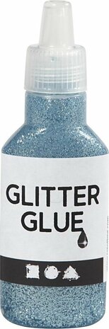 Creotime Glitterlijm Lichtblauw 25 Ml