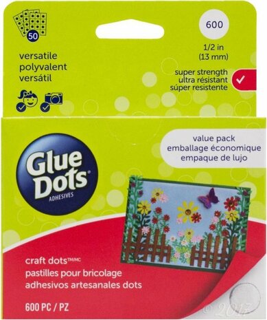 Glue Dots, extra sterk, craft, 13 mm, 600 stuks, value pack