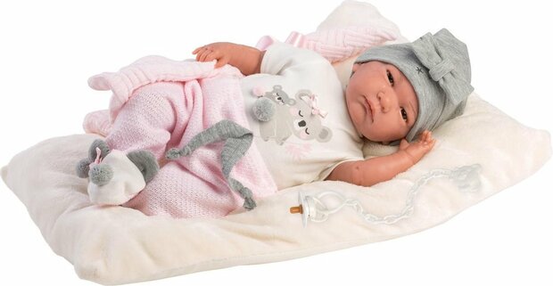 Llorens Reborn pop met aankleed kussen 42cm