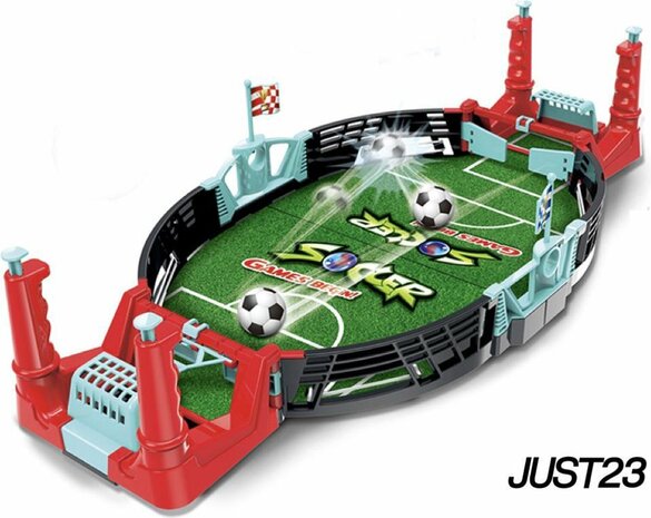 JUST23 Flipperkast tafelvoetbal - Mini voetbaltafel - Kantoor - Arcade - Anti stress - Speelgoed