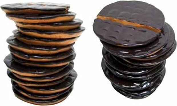 Spaarpot chocolade koekjes 12cm