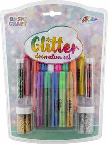 Grafix 3D Glitter Decoratie Kit 21-delig