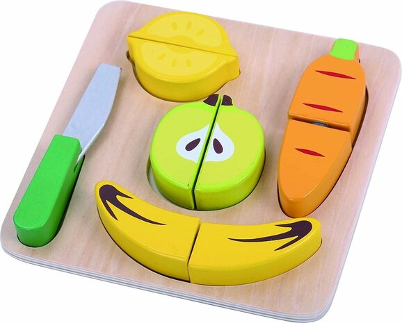 Tooky Toy Vormenpuzzel Speelgoedfruit Junior Hout 6-delig