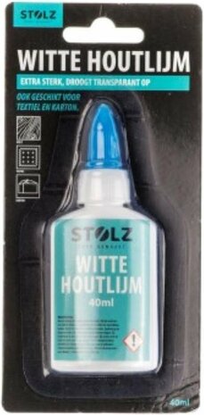 Stolz witte hout lijm | Droogt transparant op | Ook geschikt voor textiel en karton | Knutselen | Hobby | Crafts