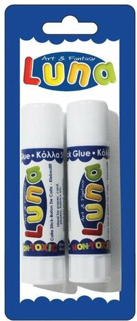 Luna Lijmstiften Junior 10 Gram Wit 2 Stuks