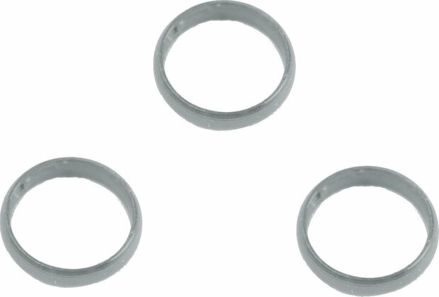 Bull&#039;s Shaft Rings Aluminium Zilver Dikte 2 Mm 3 Stuks
