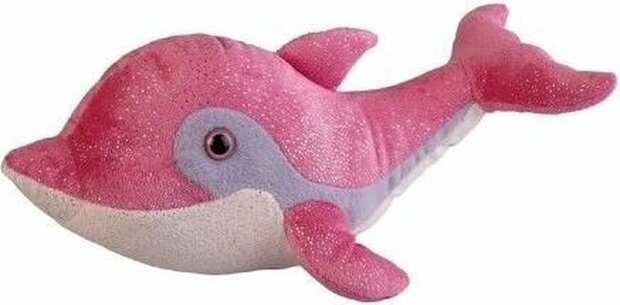 Pluche roze dolfijn knuffel van 33 cm - knuffeldier