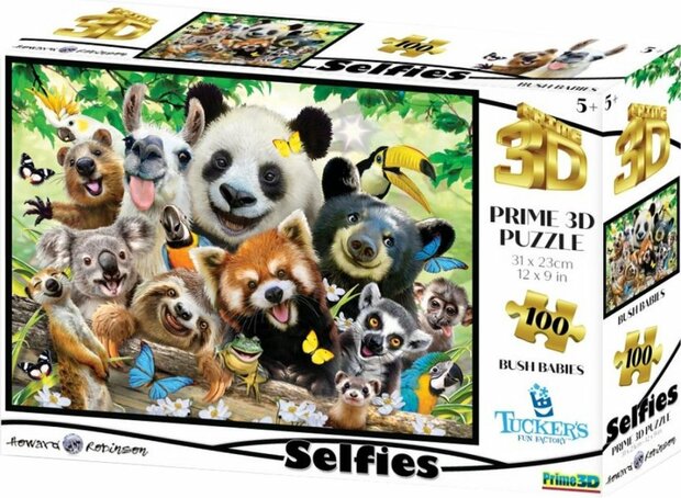 Puzzel - Selfie van wildernis baby&#039;s - 3D - 100st.