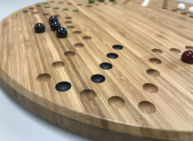 keezbord van bamboe, 4 personen