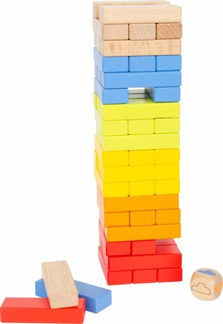 Houten Regenboog Blokjestoren - Spel