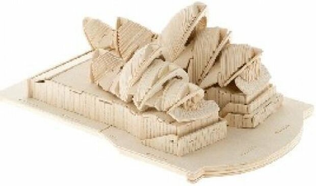 Bouwpakket 3D Puzzel Opera House Sydney- hout