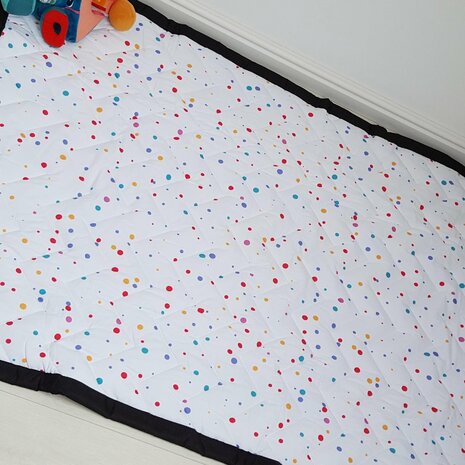 Speelkleed gekleurde stipjes 195 x 145 Deluxe EXTRA DIK - Liefboefje - Groot Speelkleed Baby - Speelmat Kinderen - Babymat XL - Kindervloerkleed - Kraamcadeau - Speelkleed Kinderen - 50+ design speelkleden