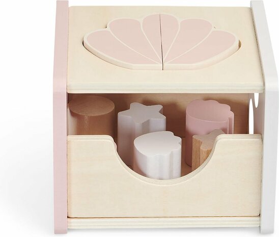 Jollein Houten blokken - Vormenstoof - Schelp - Pink