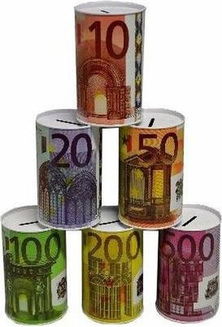 Spaarblik EURO 12x8 cm