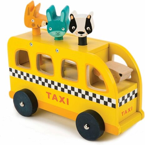 Dierentaxi in hout | Teander Leaf Toys