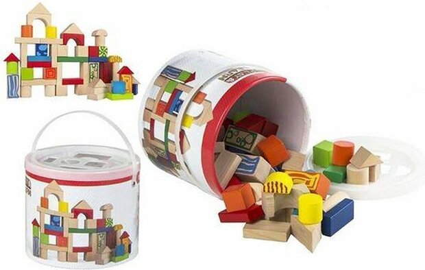 Boot met Bouwblokken Color Baby Woomax (50 pcs)