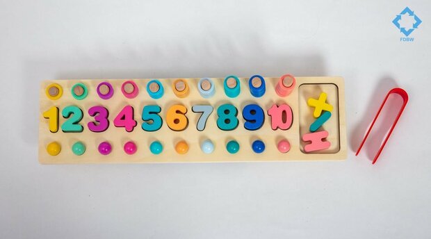 Houten Vormenspel Tellen Magneet | Magnetische Vormen | Vormen Spel Peuters | Vormen Spel Kleuters | Houten Vormen Speelgoed - Speelgoed voor Peuter - Speelgoed voor Kleuter