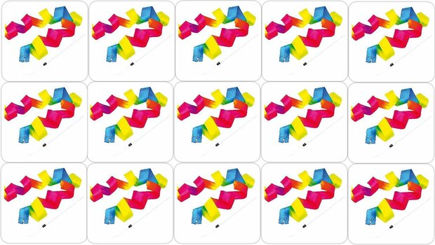 Regenbooglint set van 15